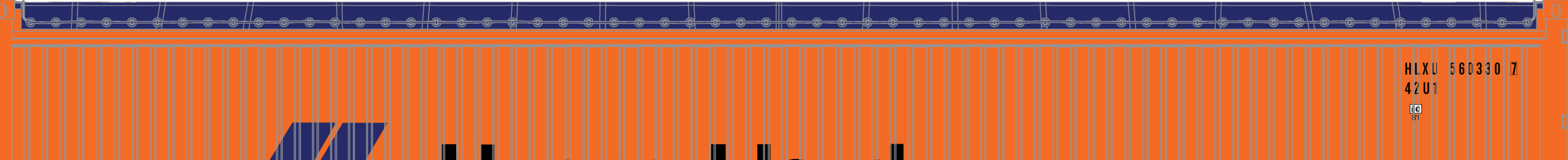 Operator HO Scale CIMC 40’ Tarp Top Corrugation Container