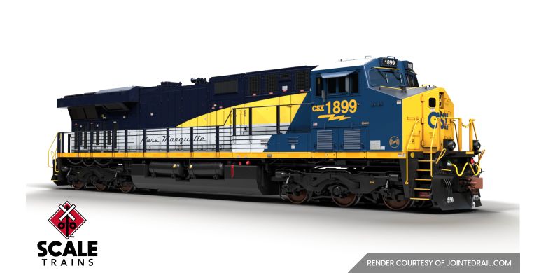 Rivet Counter HO Scale GE ES44AH CSX Heritage Pere Marquette PM 1899