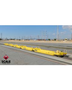 Rivet Counter HO Scale Pullman-Standard Trinity Backpacker Well Car Set (5), Trailer Train/Speed Logo/Patched