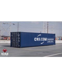 Operator HO Scale CIMC 40’ Modern Angled Container, CMA CGM