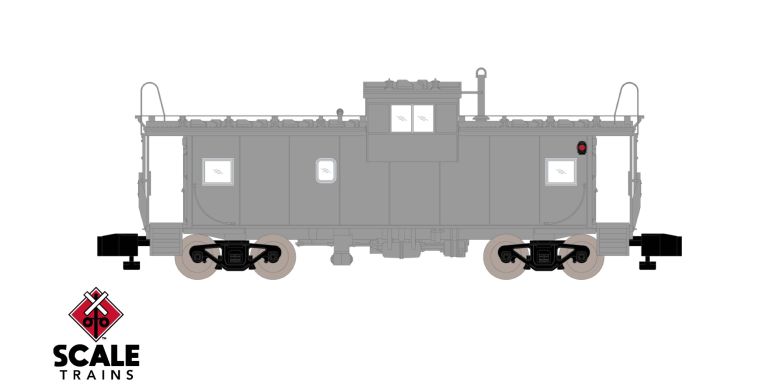 S-Helper S Scale ICC Wide-Vision Caboose, Great Northern Railway/GN