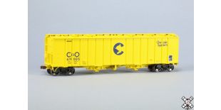 Operator HO Scale GATC 4180 Airslide Covered Hopper, Chessie System