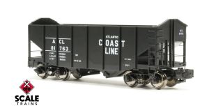 S-Helper S Scale 2-Bay Peaked End Fishbelly Open Hopper, Atlantic Coast Line