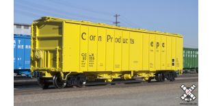 Operator HO Scale GATC 4180 Airslide Covered Hopper, Corn Products/CCLX (R2) by ScaleTrains.com