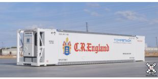 Operator HO Scale CIMC 53’ Reefer Container, CR England w/o Global Transportation by ScaleTrains.com