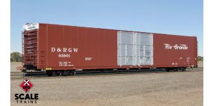 Rivet Counter HO Scale Thrall 86' High-Cube Double-Plug-Door Boxcar, Denver & Rio Grande Western/D&RGW