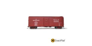 ExactRail Platinum HO Scale Homebuilt 3898 Ribside Boxcar, Milwaukee Road/Electrified Olympian/12-39, As Delivered