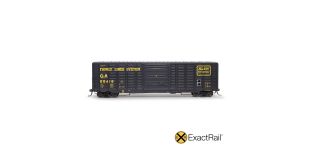 ExactRail Platinum HO Scale Pullman-Standard 5277 Waffle Boxcar, Family Lines System/GA/1980 As Delivered