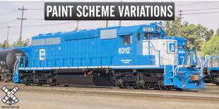 Rivet Counter HO Scale EMD SD40-2, EMD Lease/Blue & White and Bandit