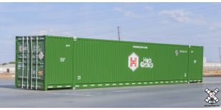 Operator HO Scale CIMC 53’ Corrugated Dry Container, Hub Group w/Roof Logo by ScaleTrains.com