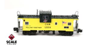 S-Helper S Scale ICC Wide-Vision Caboose, Chicago & North Western/C&NW