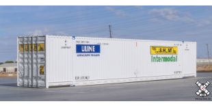 Operator HO Scale CIMC 53’ Corrugated Dry Container, JB Hunt/Uline by ScaleTrains.com