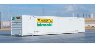 Operator N Scale CIMC 53’ Corrugated Dry Container, JB Hunt/JBl Logos on Ends