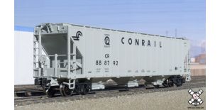 Rivet Counter N Scale PS-4785 Covered Hopper, Conrail/Quality/Gray (R2) by ScaleTrains.com