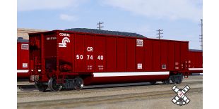 Operator HO Scale Bethgon Coal Gondola, Conrail/Oxide Red