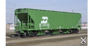 Rivet Counter HO Scale Pullman-Standard PS-2CD 4785cf Covered Hopper, Burlington Northern (R3) by ScaleTrains.com