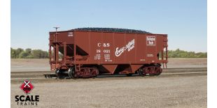 Fox Valley Models HO Scale USRA 55-Ton 2-Bay Open Hopper, Colorado & Southern/Burlington Route/C&S			