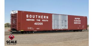 Rivet Counter HO Scale Thrall 86' High-Cube Double-Plug-Door Boxcar, Southern/SOU