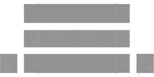 Operator HO Scale CIMC 53’ Corrugated Dry Container, Undecorated