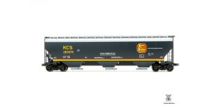 Operator HO Scale Gunderson 5188 Covered Hopper, Kansas City Southern/Belle