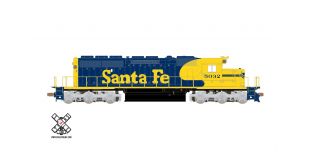 Operator HO Scale EMD SD40-2, Santa Fe/Blue & Yellow Warbonnet by ScaleTrains.com