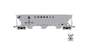 Operator HO Scale Pullman-Standard PS-2CD 4785cf Covered Hopper, Conrail "Quality" Scheme/Gray by ScaleTrains.com