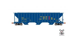 Operator HO Scale Pullman-Standard PS-2CD 4785cf Covered Hopper, Golden West Service/KCS by ScaleTrains.com