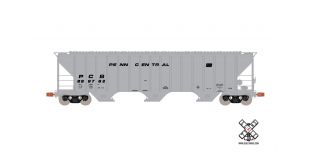 Operator HO Scale Pullman-Standard PS-2CD 4785cf Covered Hopper, Penn Central/Gray by ScaleTrains.com