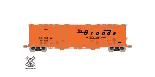 Operator HO Scale GATC 4180 Airslide Covered Hopper, Rio Grande (R2) by ScaleTrains.com