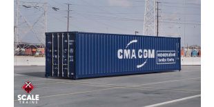 Operator HO Scale CIMC 40’ Modern Angled Container, CMA CGM