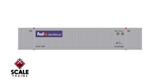 Operator HO Scale CIMC 53’ Corrugated Dry Container, FedEx/Color Logo