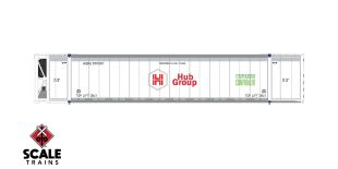 Operator N Scale CIMC 53’ Reefer Container, Hub Group/HGIU