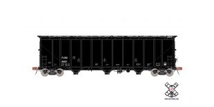 Rivet Counter HO Scale Thrall 5750 1980s Version Carbon Black Covered Hopper, FURX by ScaleTrains.com