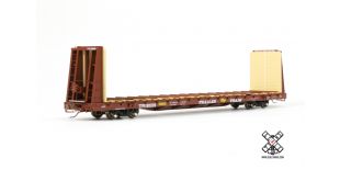 Rivet Counter HO Scale BSC F68AH Bulkhead Flatcar, Trailer Train/Oxide Red by ScaleTrains.com