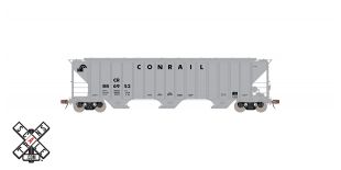 Rivet Counter HO Scale Pullman-Standard 4785 Covered Hopper, Conrail/Gray 