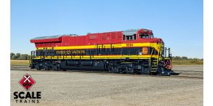 Rivet Counter HO Scale GE ET44AC GEVO, Kansas City Southern/Belle