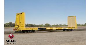 Rivet Counter HO Scale BSC F68AH Bulkhead Flatcar, TTX/Yellow/Speed Logo/Patched/TTPX