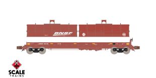 Rivet Counter N Scale Thrall 48' 2-Hood Coil Steel Car, BNSF/Mismatched Hoods