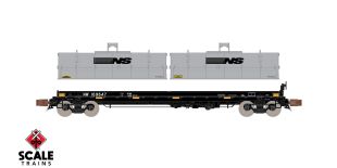  Rivet Counter HO Scale Thrall 48' 2-Hood Coil Steel Car, Norfolk & Western/NS Gray Hoods