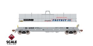 Rivet Counter HO Scale Thrall-Trinity 42’ Single-Hood Coil Steel Car, Norfolk Southern/Protect III