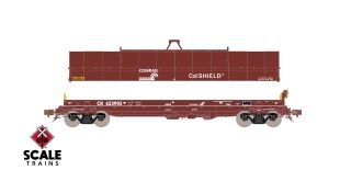 Rivet Counter HO Scale Thrall-Trinity 42’ Single-Hood Coil Steel Car, Conrail/Coil Shield 2/Oxide Red