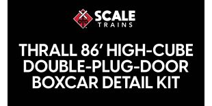 Operator HO Scale Thrall 86' High-Cube Double-Plug-Door Boxcar Detail Kit