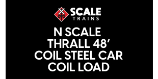 Rivet Counter N Scale Thrall 48' 2-Hood Coil Steel Car, Coil Load