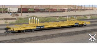 Rivet Counter HO Scale BSC F68BH Finger Rack Flat, TTX/1991 Speed Logo (R1) by ScaleTrains.com