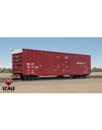 Operator HO Scale Trinity 60' 7500 8' Double-Plug-Door High-Cube Boxcar, BNSF/Wedge/Conspicuity Stripes