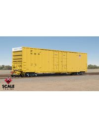 Rivet Counter HO Scale Trinity 60' 7500 8' Double-Plug-Door High-Cube Boxcar, Union Pacific/Anti-Vandalism Reporting Marks/Conspicuity Stripes