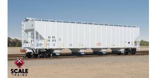 Rivet Counter HO Scale Pullman-Standard 5820 Covered Hopper, Americas Styrenics/ASOX/White/Conspicuity Stripes/ex-GOCX