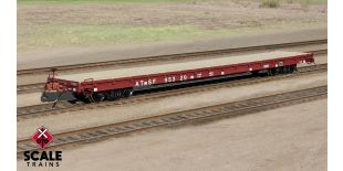 Fox Valley Models HO Scale Pullman-Standard F60GH 60' Flatcar, Santa Fe