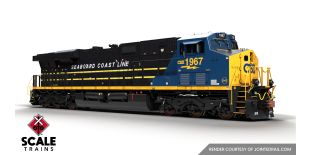 Rivet Counter HO Scale GE ES44AH, CSX/Heritage/Seaboard Coast Line/SCL #1967