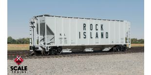 ExactRail N Scale Pullman-Standard 4427 Covered Hopper, Rock Island/1965 As Delivered/Billboard